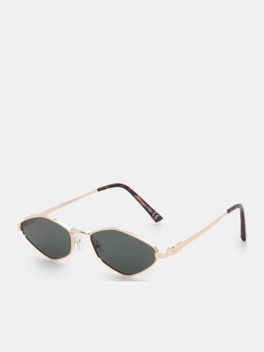 Luigi Unisex Sunglasses With Green Metallic Frame And Green Lens 4862431