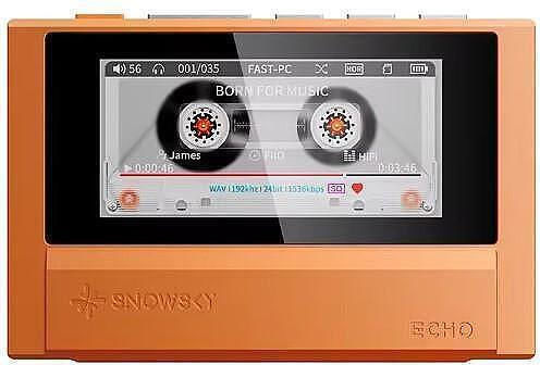 Fiio Snowsky Echo Оранжев – Преносим Hi-res Lossless Музикален Плейър Двоен Cs43198 Dac 3.5mm и 4.4mm Балансиран Изход Bluetooth 5.3 Dsd256