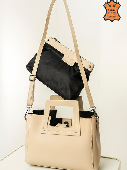 Leather Women's Ecru Handbag