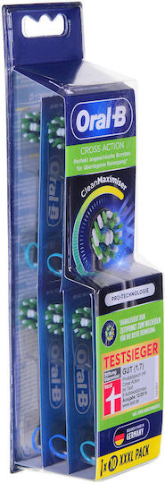 Oral-B CrossAction CleanMaximizer Electric Toothbrush Replacement Heads Black Edition XXXL Pack Black 410324 1pcs