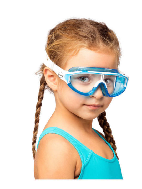 CressiSub Baloo Kid Swimming Goggles Adults with Anti-fog Lenses Blue/White Turquoise