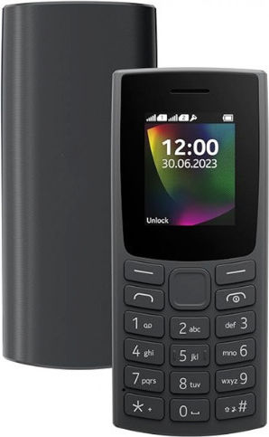 Nokia 106 (2023) Dual SIM Mobile Phone with Buttons (Greek Menu) Black