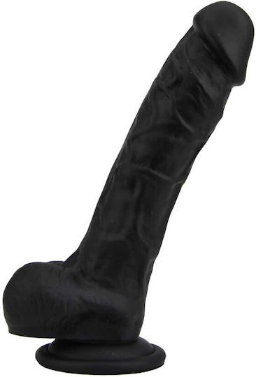 Loving Joy Ρεαλιστικό Dildo με Όρχεις Μαύρο 23cm