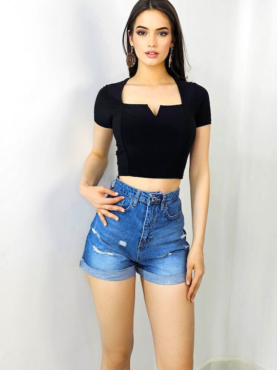 Damen-Shorts - Bermudas Blau Denim