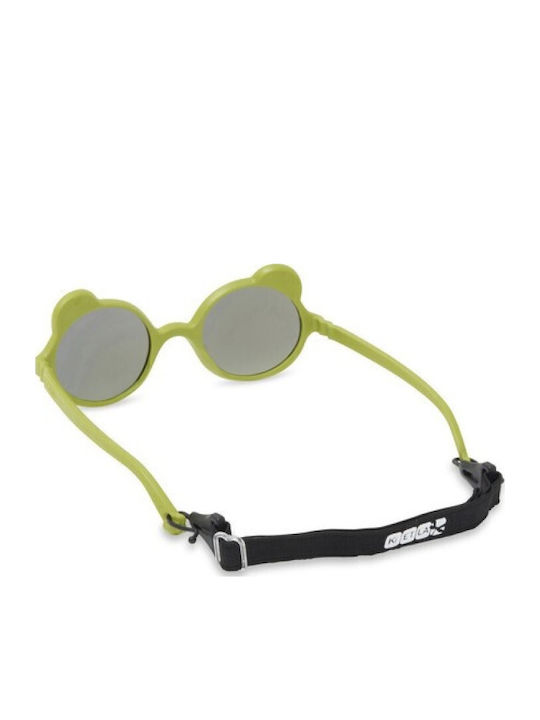 KiETLA Ourson Unbreakable Baby Sunglasses with Polarized Mirror Lens Green for 0-1 Year