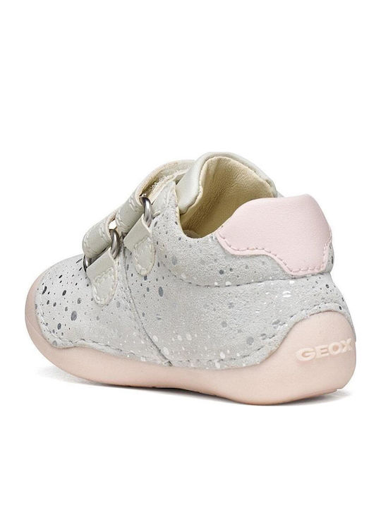 Geox Tutim Kinder Sneaker Anatomisch mit Bügel- und Schleifenverschluss Silber Geox Tutim Kinder Sneaker Anatomisch mit Bügel- und Schleifenverschluss Silber