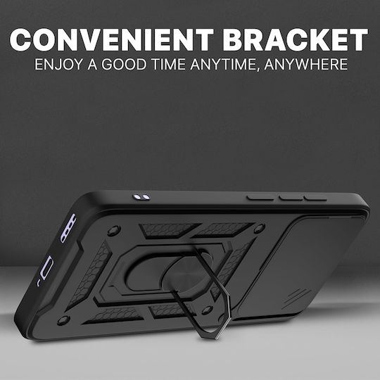 Techsuit Camshield Series Rückseite Umschlag Silikon Schwarz Für Realme 16 Pro