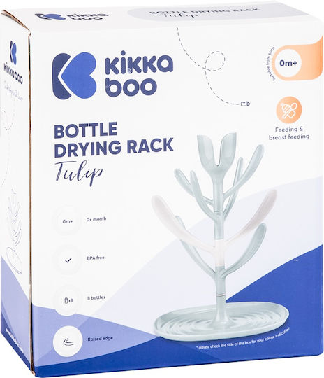Kikka Boo Drying Rack for 8 Baby Bottles Gray Tulip 1pcs