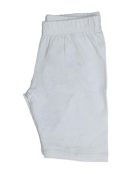 Kids Legging Cycling Short White