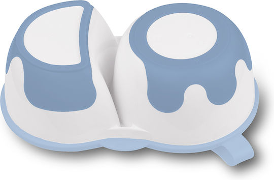 Babyono Baby & Toddler Plate Set Be Active made of Plastic Turquoise 2 Pieces