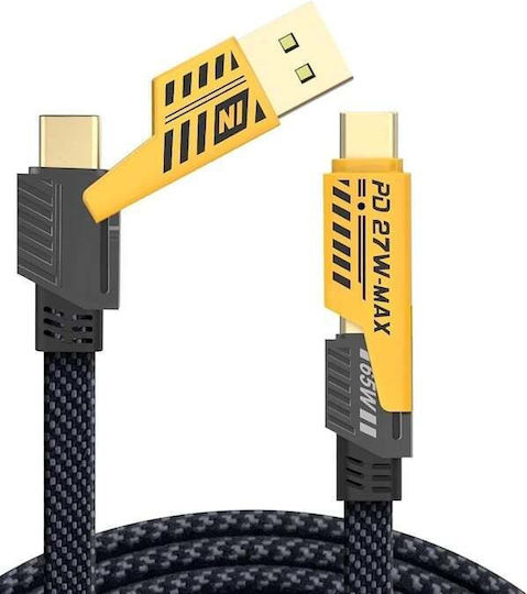 Vielseitiges 4in1 Super Schnelles-pd 27w Lade Kabel USB 65w 2 Meter
