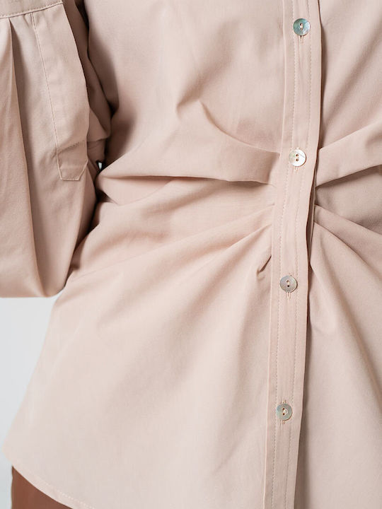 Andrada Langärmeliges Damenhemden Beige Monochrom