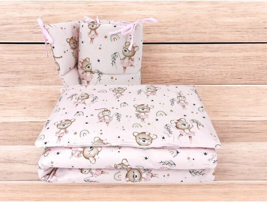 MimiNu Little Ballerina Pink Crib Set 3 Pieces