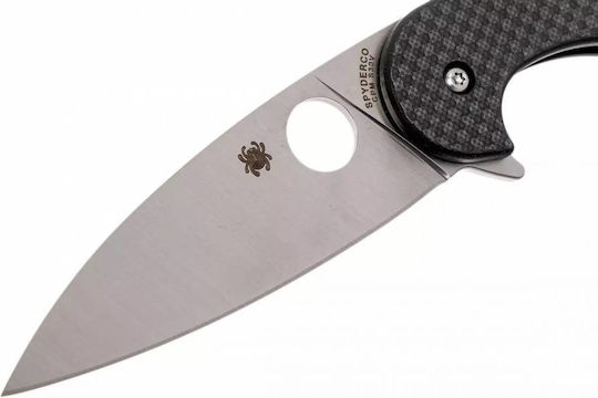 Spyderco Black Knife in Sheath
