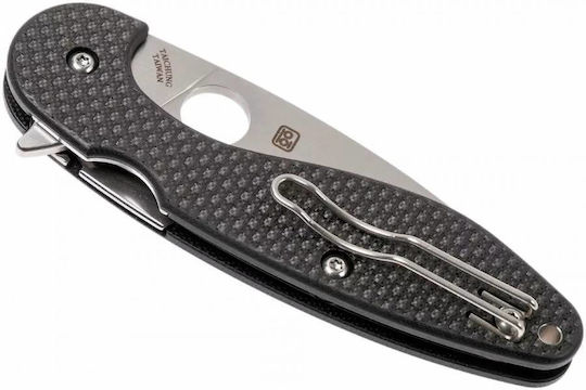 Spyderco Black Knife in Sheath