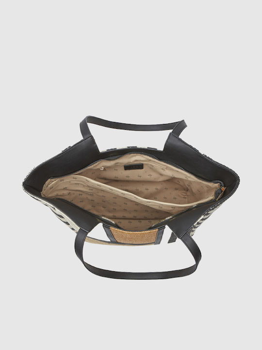 Straw Women's Shoulder Bag Black