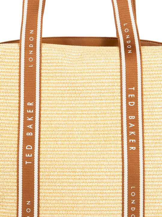 Rafiia Straw Women's Tote Handbag Brown