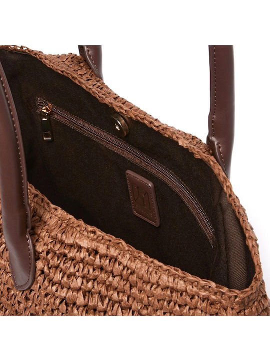 Fabric Women's Shopper Bag Brown