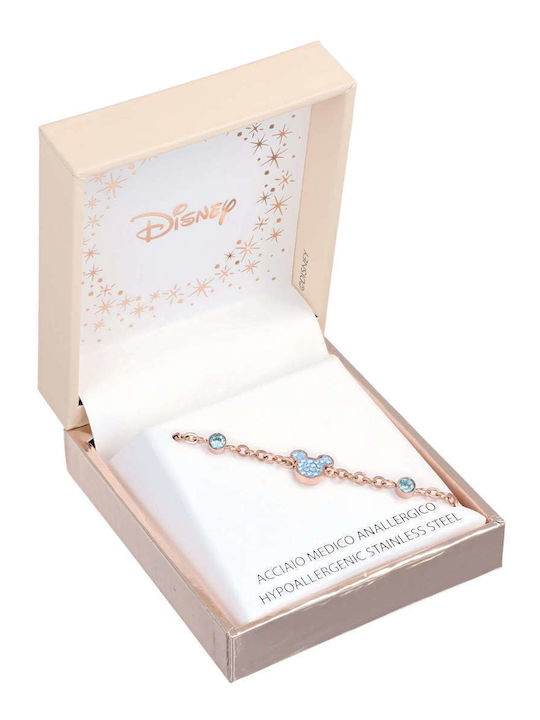 Disney Γυναικείο Βραχιόλι από Ατσάλι Επιχρυσωμένο με Ζιργκόν