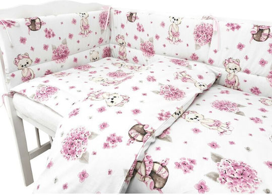 MimiNu Set Pentru Patut Pink Ballerina 5 Bucăți