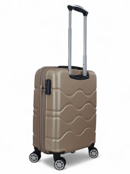 Greenwich Polo Club Cabin Hard Travel Suitcase Gold with 4 Wheels Height 55cm