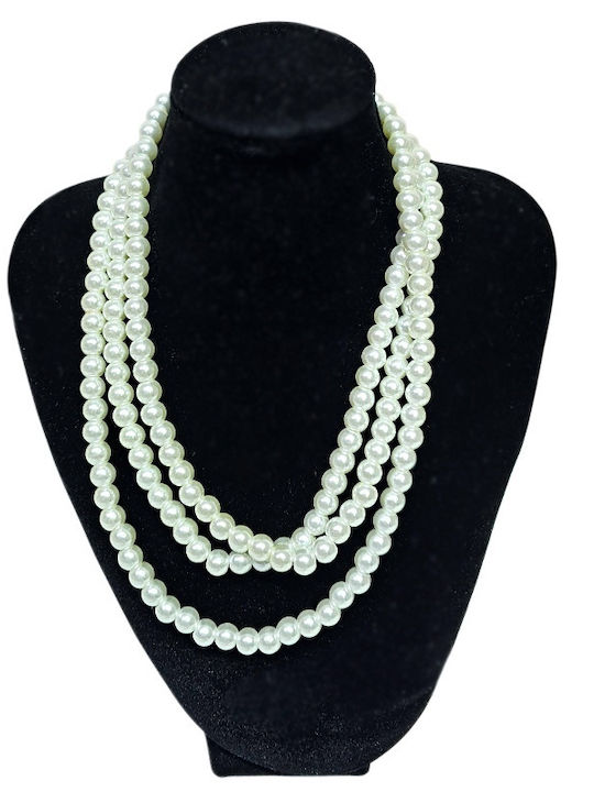 Velve Necklace With Pearls