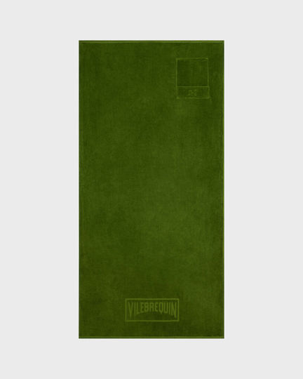 Vilebrequin Organic Cotton Beach Towel Flap Pocket Militaire
