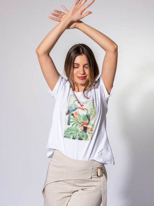 Tricou Damă Alb
