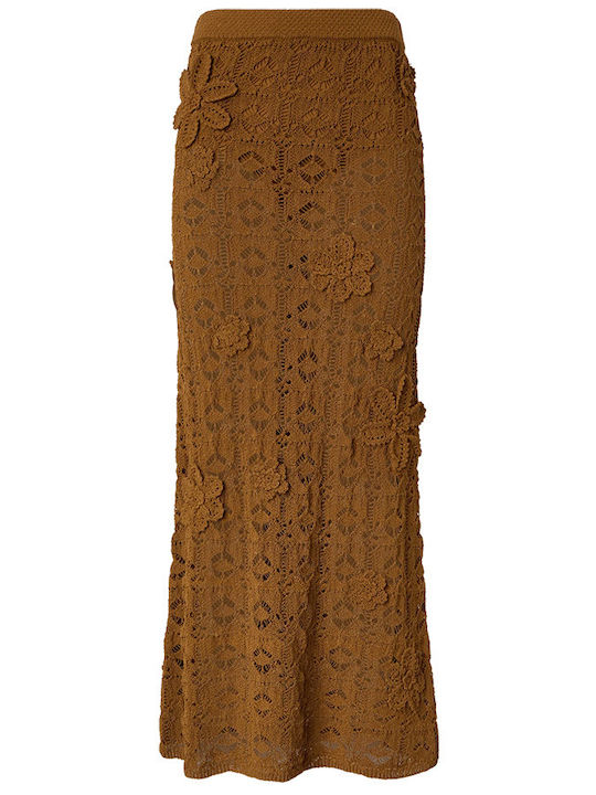 Fustă Maxi Floral Maro