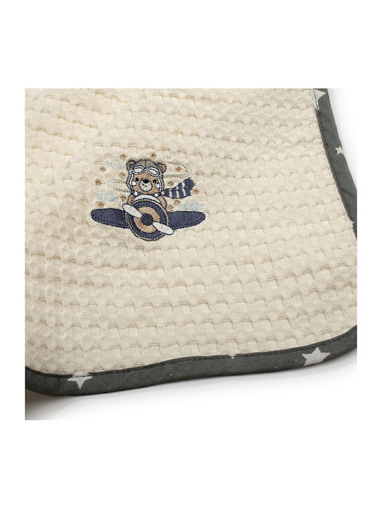 Dimcol Nursery Swaddling Blanket Aviator with Animal 80x110cm