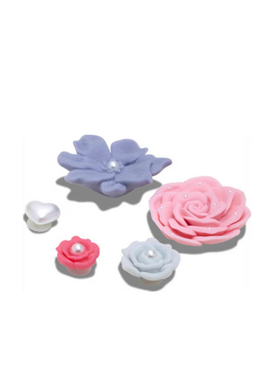 Crocs Jibbitz Broschen Boho Blumen Rosa 5 Stück
