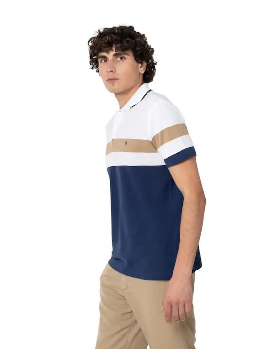 Acorn Polo Short Sleeve Blouse Blue
