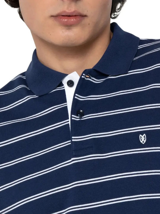 Acorn Polo Short Sleeve Blue Blouse
