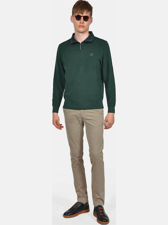 Pantaloni Barbat Chino Elastic Slim Fit Bej