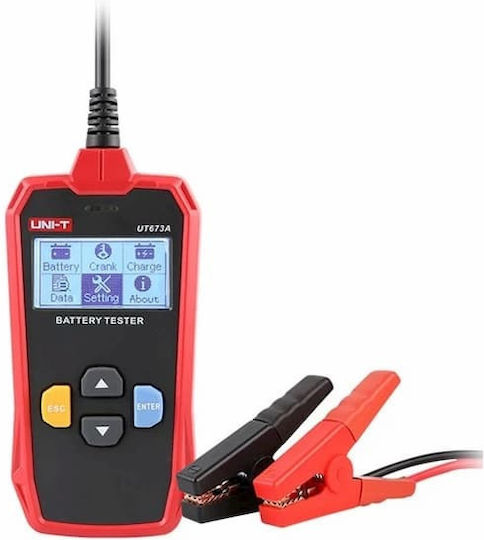 Uni-T UT673A Analog Battery Tester with Crocodile Clips 12/24V