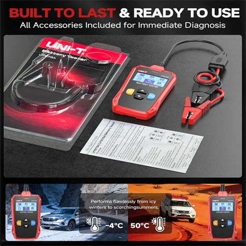 Uni-T UT673A Analog Battery Tester with Crocodile Clips 12/24V