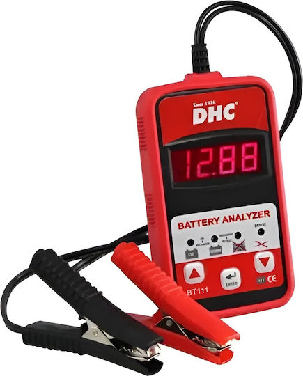 DHC BT111 Ψηφιακό Battery Tester με Κροκοδειλάκια