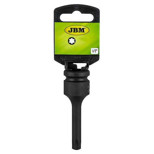 JBM Cheie tubulară Pneumatic - Pneumatic cu Vârf Torx și Patrat de Prindere 1/2'' Dimensiune T50 1buc