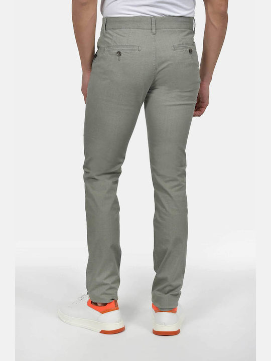 Herrenhose Chinos Elastisch Schlank Passform Olive