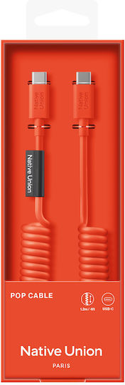 Native Union USB 2.0 Cable USB-C Male - USB-C 60W PD Red 1.2m