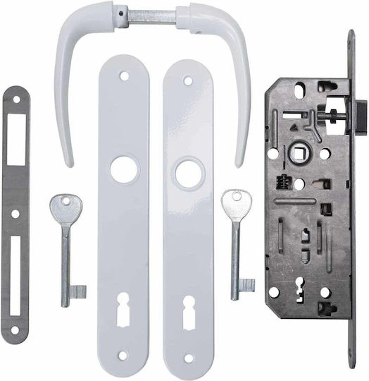 Încuietoare Îngropată Pachet P 90 Mâner Alb 35-500 Ext 5709