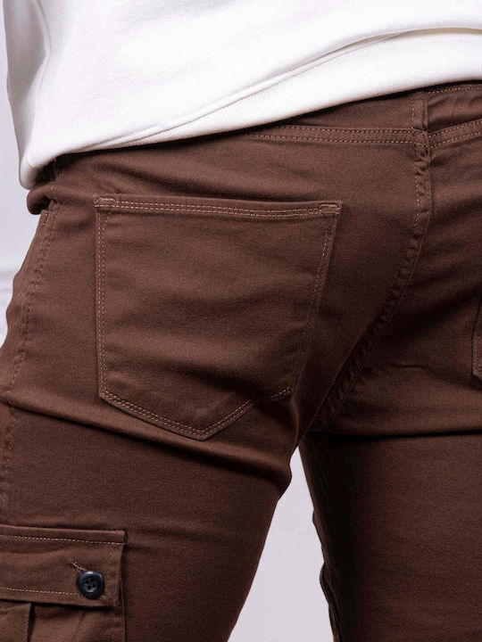 Men's Trousers Cargo Elastic Regular Fit Camel