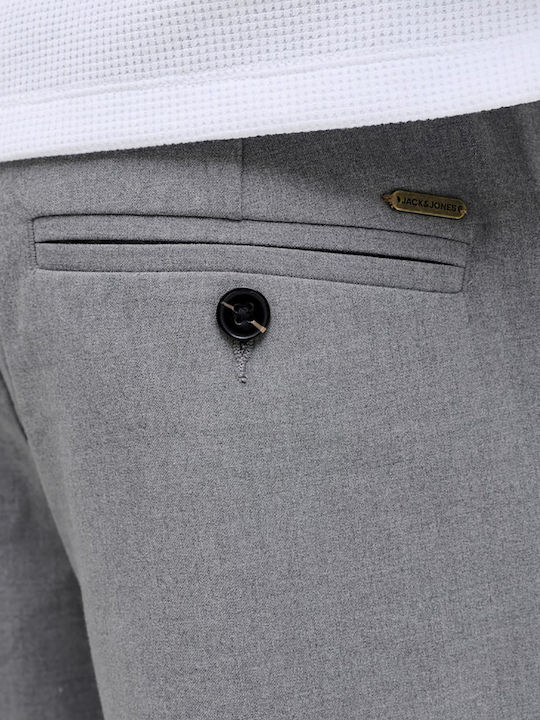 Chino Trousers Elastic Grey Melange Gray