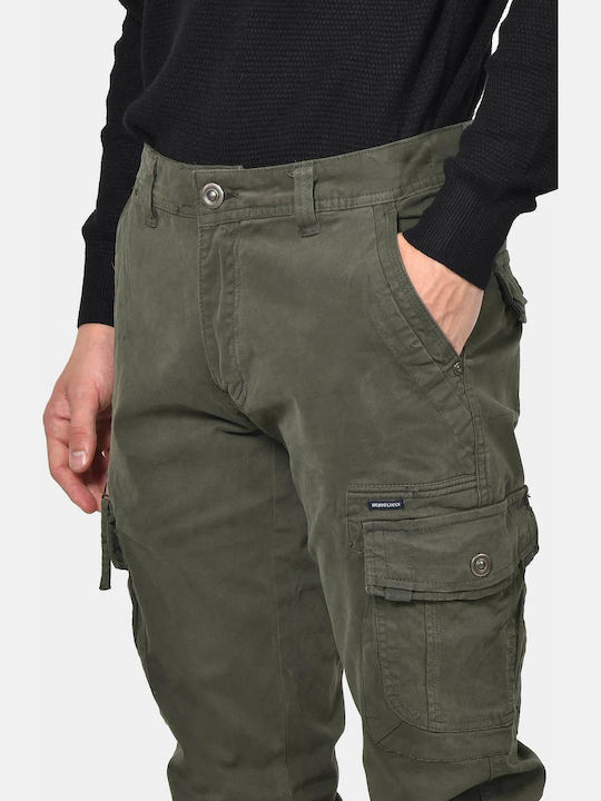 Men's Trousers Cargo Elastic Regular Fit Olive