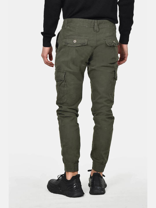Men's Trousers Cargo Elastic Regular Fit Olive