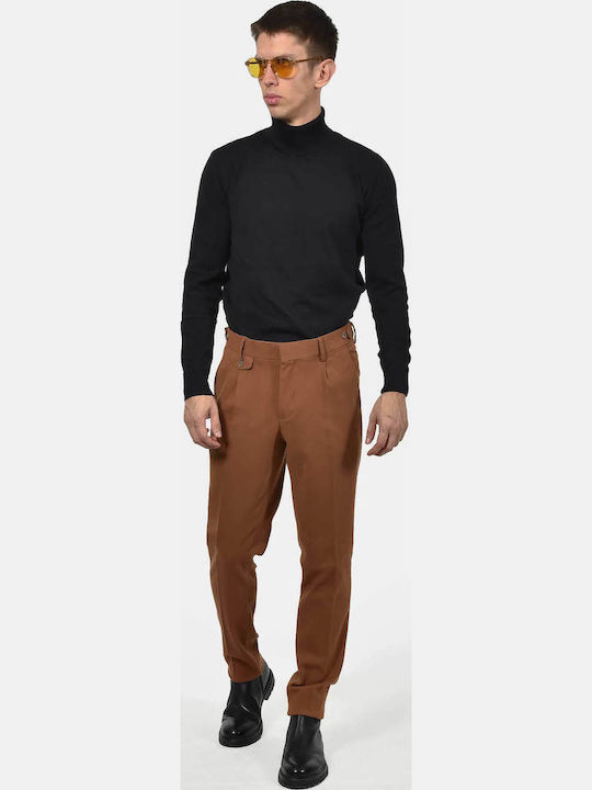 Men's Trousers Elastic Slim Fit Camel