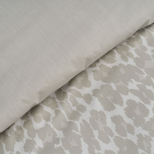 Charalambidis Textiles Leopard Bed Sheet Double 200x260cm Beige