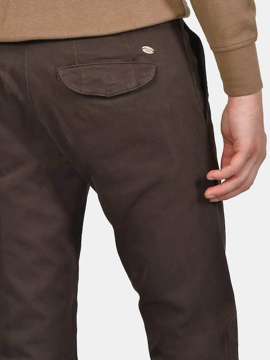 Men's Trousers Chinos Elastic Brown
