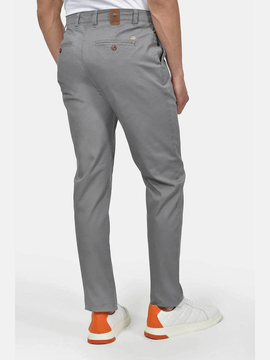Herrenhose Chino Elastisch Regulär Passform Grau