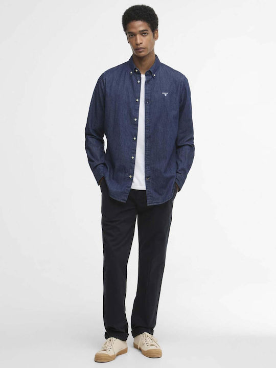 Long Sleeve Denim Shirt Blue